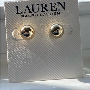 Ralph Lauren Gold Button Earrings